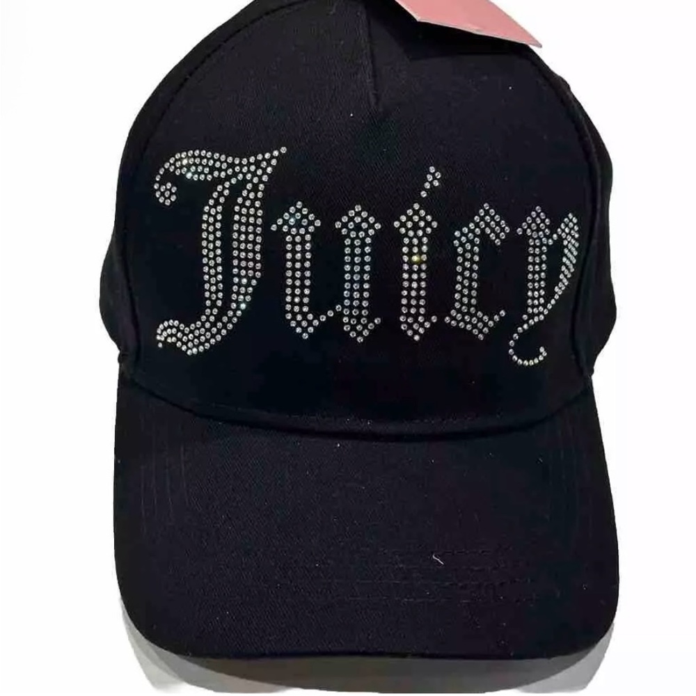 Juicy Couture Black SnapBack Cap with Rhinestone Logo BRAND NEW WITH TAGS - Picture 5 of 13